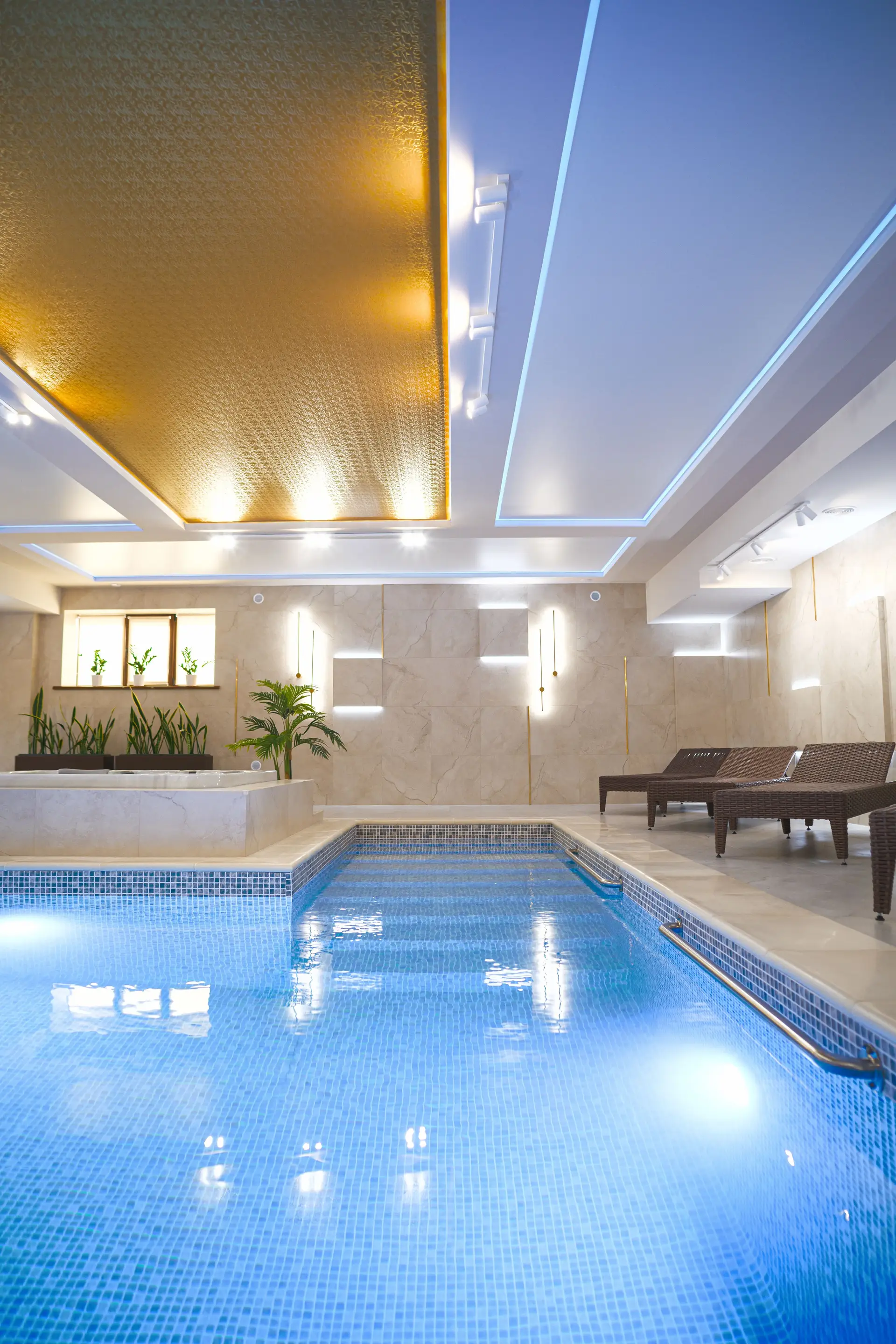Indoor pool lighting